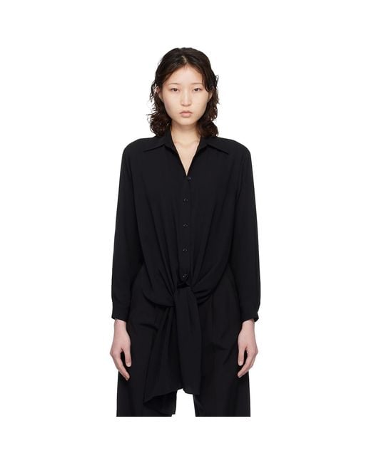MM6 by Maison Margiela Black Dual-Wear Shirt
