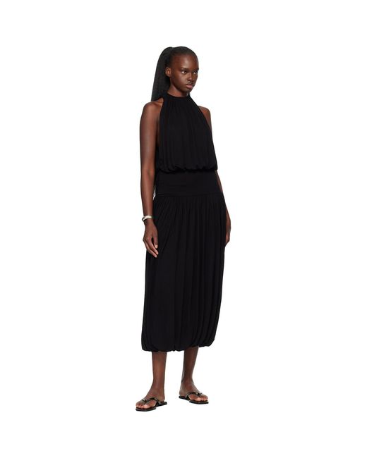 Totême  Black Croco-embossed Flip-flops