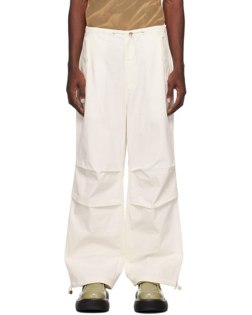 Dion Lee Natural Beige toggle Parachute Trousers for men