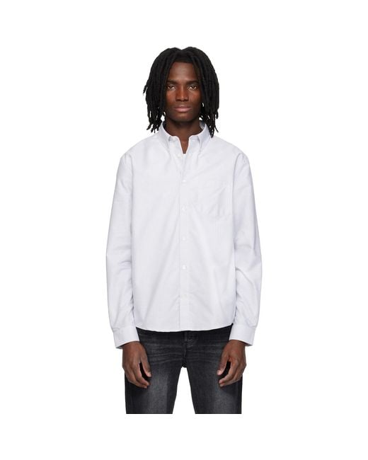 A.P.C. White New Greg Shirt for men