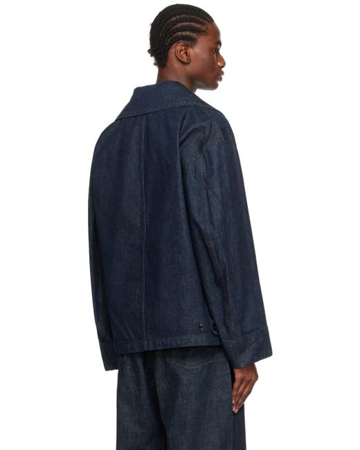 Lemaire Blue Indigo Dispatch Denim Jacket for men