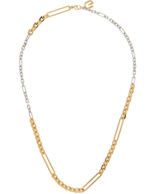 Givenchy Multicolor Gold & Silver G Link Necklace for men