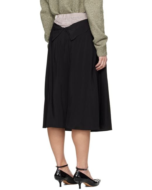 Maison Margiela Black 'Anonymity Of The Lining' Midi Skirt