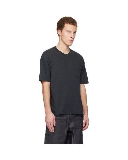 Visvim Black Jumbo S/S Dmgd T-Shirt for men