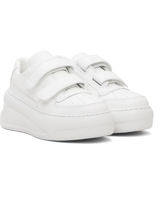 Acne Black Velcro Strap Platform Sneakers
