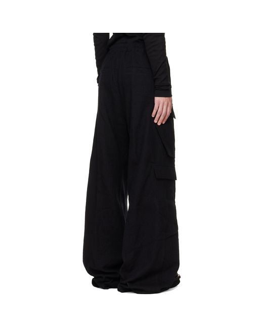 Rick Owens Black Tower Cargobelas Cargo Pants for men