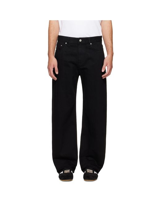 Helmut Lang Black Saddle Jeans for men