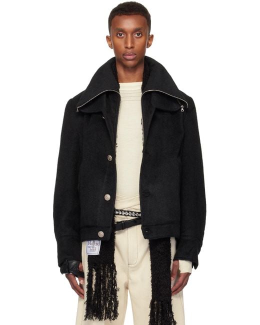 NULLUS Black Multi-Form Aero Collar Jacket for men