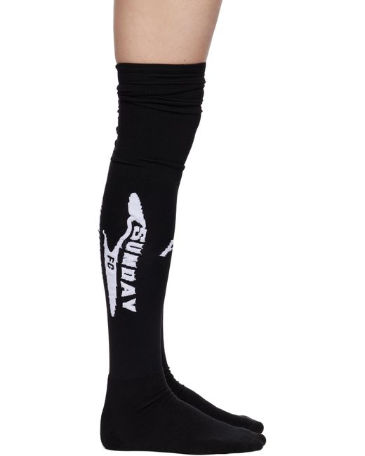 PROTOTYPES Black Overknee Football Socks for men
