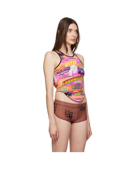 Miaou Red Multicolor Jinx Tank Top