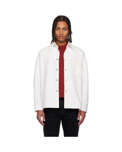Givenchy White Couture Seam Overshirt for men