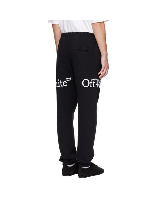 Off-White c/o Virgil Abloh Black Bookish Scarf Cuffed Sweatpants for men
