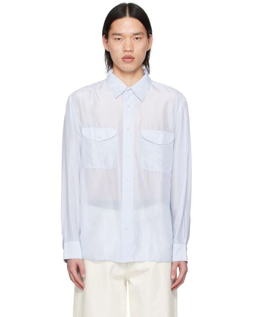Mulberry White Flap Pocket Shirt for men