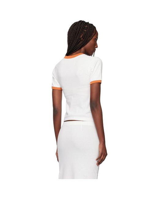 Conner Ives Black Mother Of Pearl Paillette Ringer T- Shirt