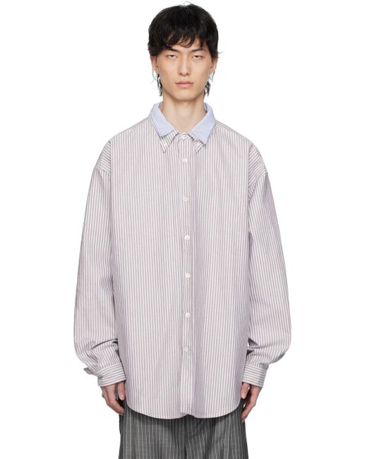 Hed Mayner White Layered Shirt for men