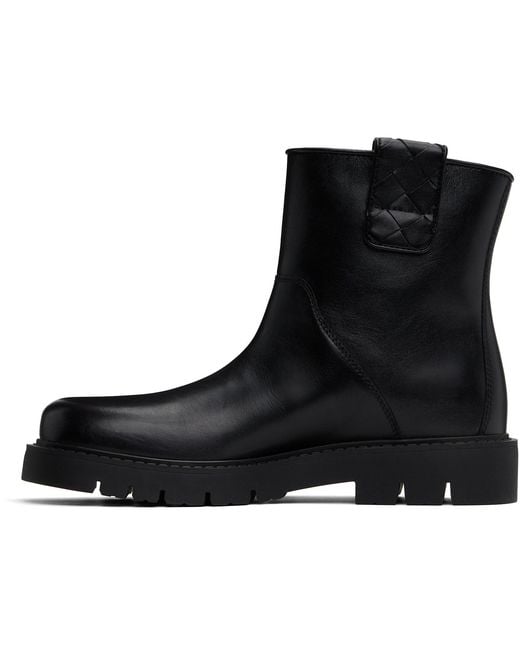 Bottega Veneta Black Haddock Ankle Boots for men
