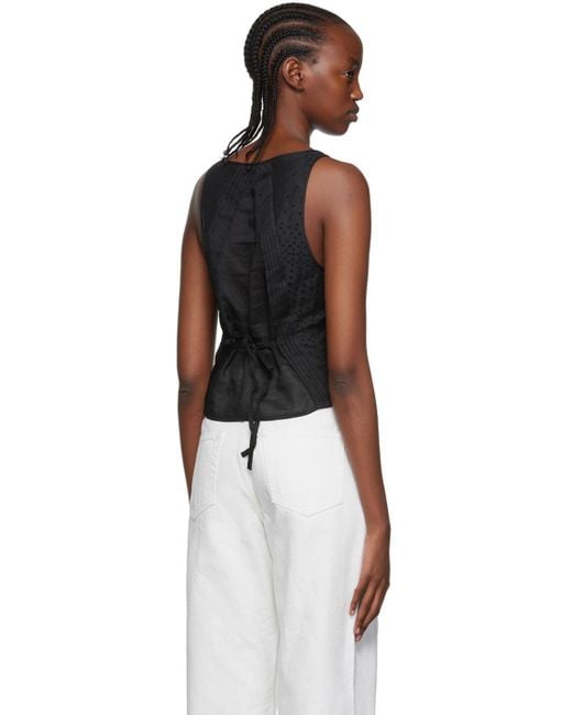 Rag & Bone Black Ramie Tank Top