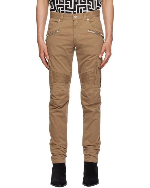 Balmain Paneled Cargo Pants for Men Lyst UK