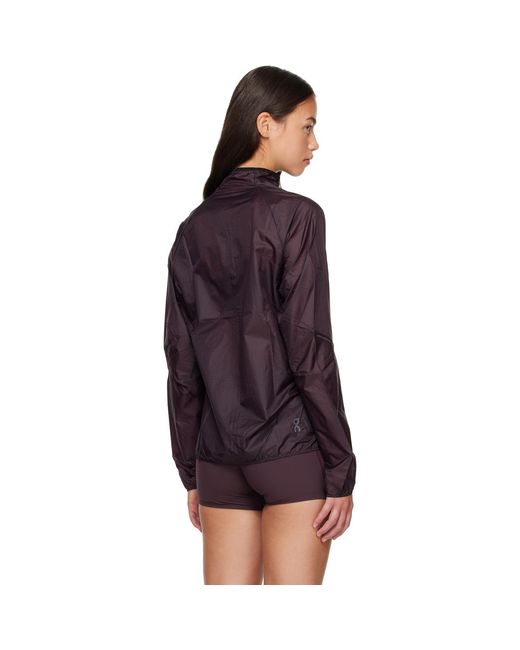 On Shoes Purple Zero Running Jacket