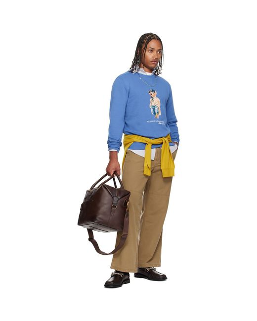 Polo Ralph Lauren Blue Polo Bear Fleece Sweatshirt for men
