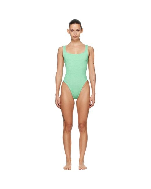 Hunza G Black Square Neck Swimsuit
