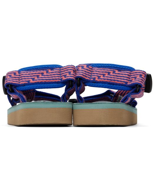 Suicoke Black Blue & Orange Depa-jc01 Sandals for men