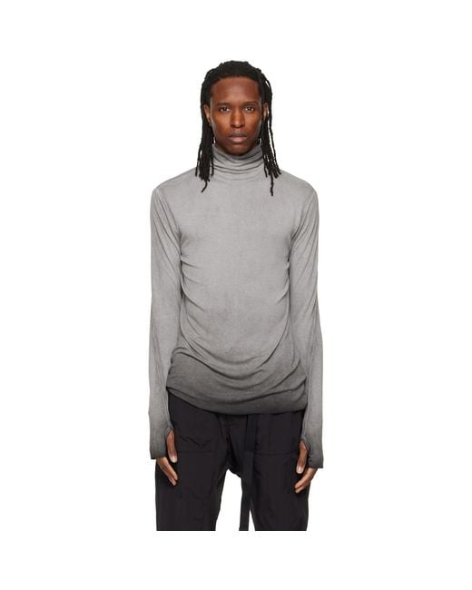 Thom Krom Gray Ts 1003 Turtleneck for men