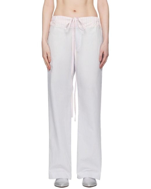Edward Cuming White Patchwork Trousers