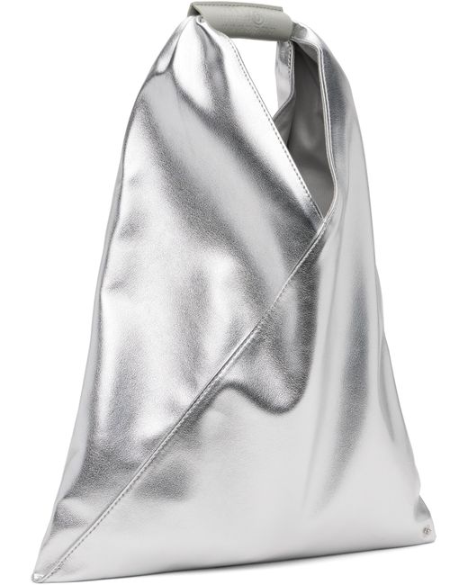 MM6 by Maison Martin Margiela シルバー スモール トライアングルトート Gray