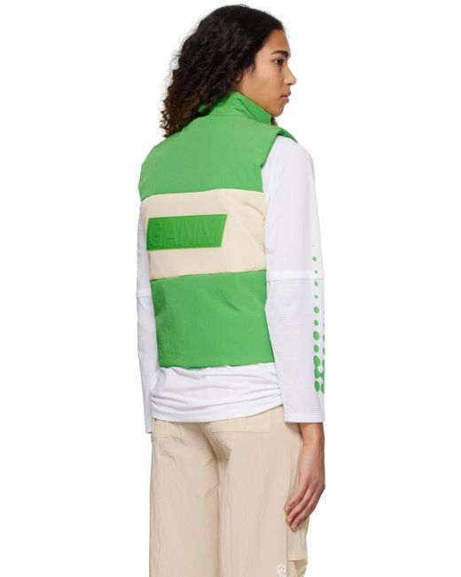 Ganni Green Light Tech Reversible Vest