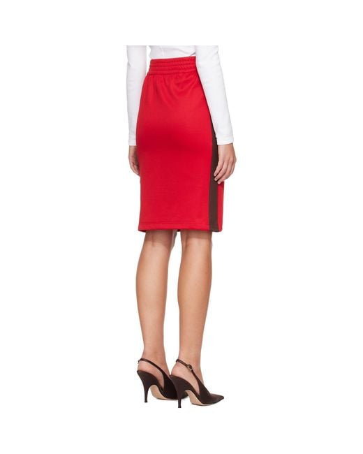 Coperni Red Tracksuit Midi Skirt