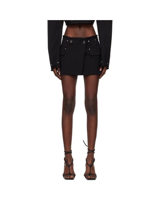 Dion Lee Black Riveted Blazer Miniskirt
