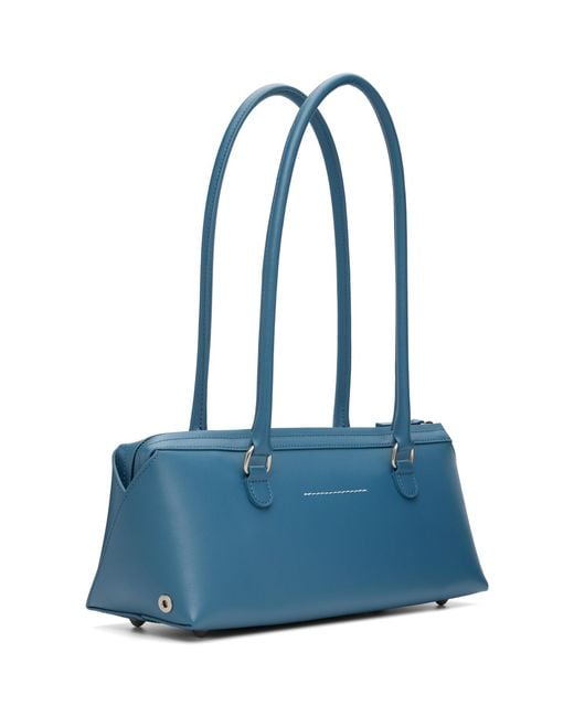 MM6 by Maison Margiela Blue Bauletto Shoulder Small Bag