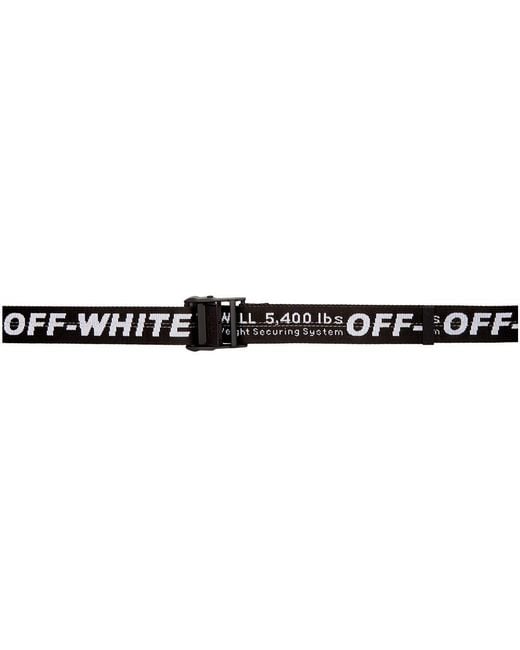 Off-White c/o Virgil Abloh Ssense Exclusive Black Workout Sport Industrial Belt