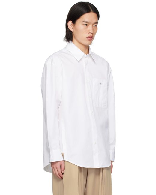Chemise blanche à image à logo imprimée Wooyoungmi pour homme en coloris White