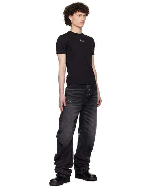 THUG CLUB Black Tc Slim T-Shirt for men
