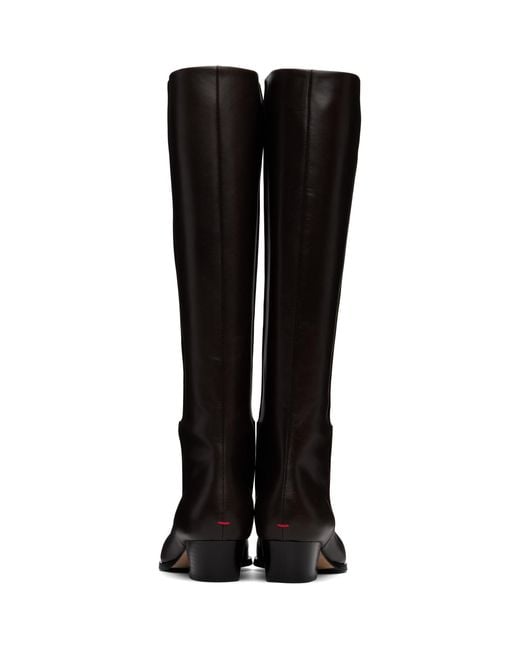 Aeyde Black Medea Knee-high Boots