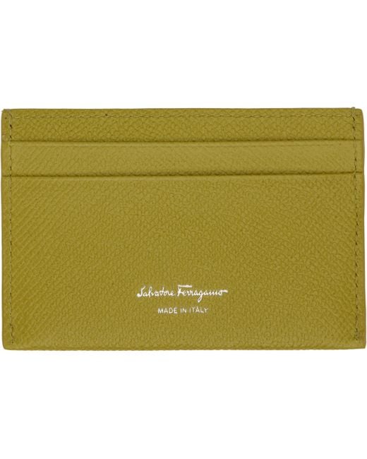 Ferragamo Green Gancini Card Holder