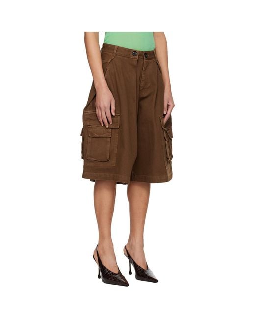 Abra Black Pleated Cargo Shorts