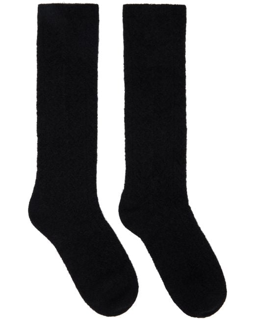 Valentino ブラック モヘア ハイソックス Black