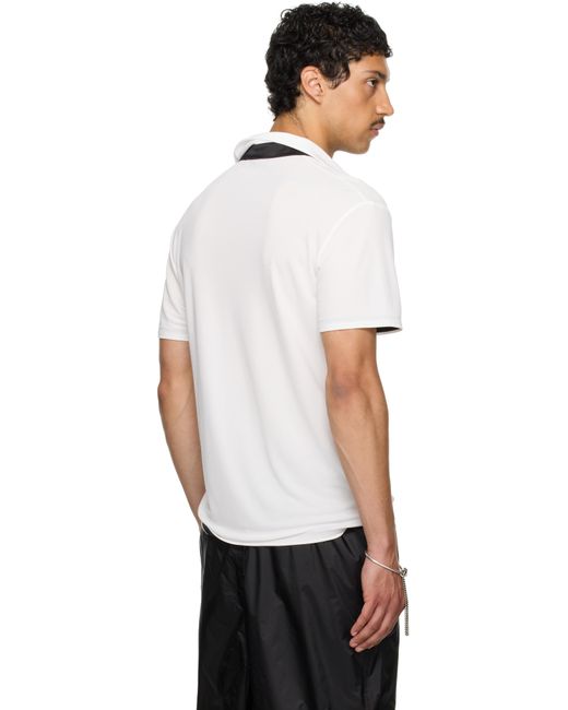 AARON ESH Black Ssense Exclusive Satin Strip Polo for men