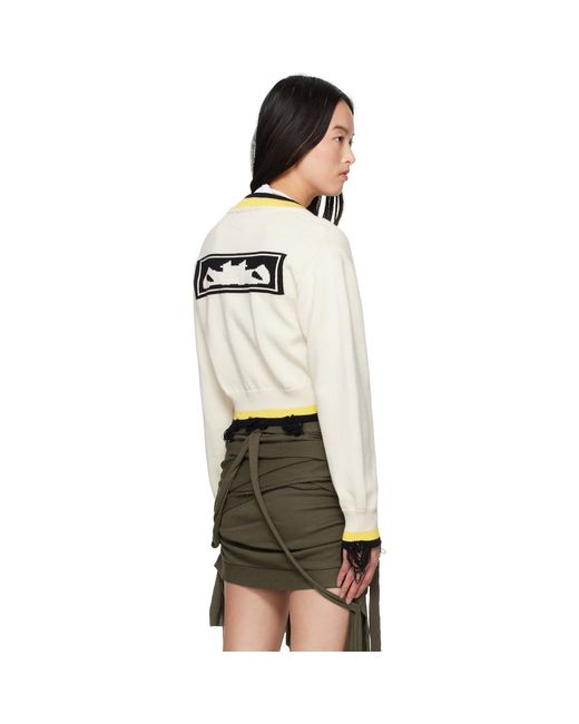 OTTOLINGER Natural Off- Cropped V-neck Sweater