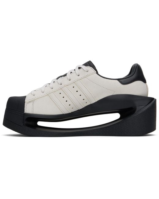 メンズ Y-3 オフホワイト＆ブラック Gendo Superstar スニーカー Black