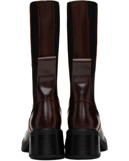 Miista Brown Burgundy Flabia Boots