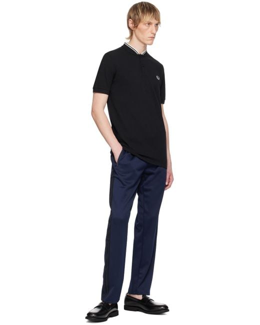 Fred Perry Black Band Collar Henley for men