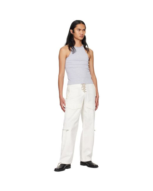 Dion Lee Black Gray Barball Tank Top for men