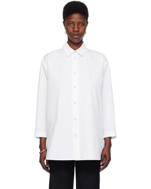 Jil Sander White Spread Collar Shirt