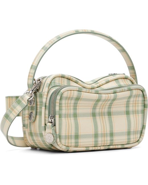 Acne Black Camero Kit Check Crossbody Bag