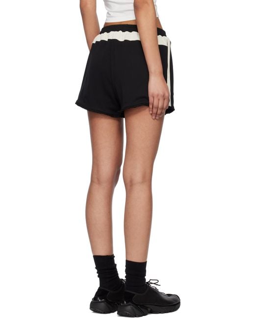Kijun Black Frill Jersey Shorts