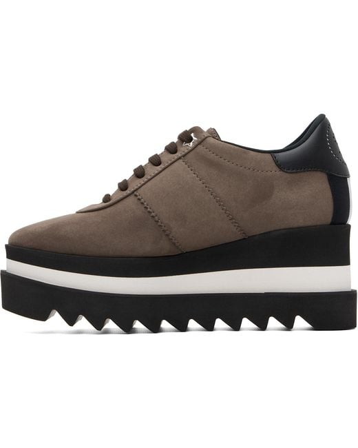 Stella McCartney Brown Taupe Sneak-Elyse Platform Sneakers